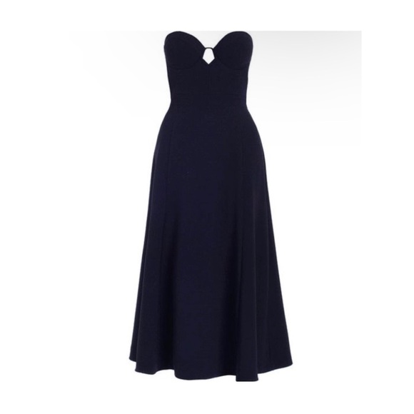 Zimmermann Crepe Strapless Dress in Navy NEW - Picture 4 of 14